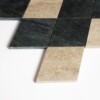 Roman Travertine, Verde Lucia Honed Almas Marble Mosaics 10×10 1/2