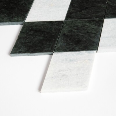 Mosaici in marmo Almas levigato blu celeste, verde Lucia 10×10 1/2