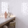 Royal White Glossy Diamante Ceramic Tile 6×6 (DC00121)