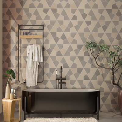 Latte Glossy Diamante Ceramic Tile 6×6 (DC00174)