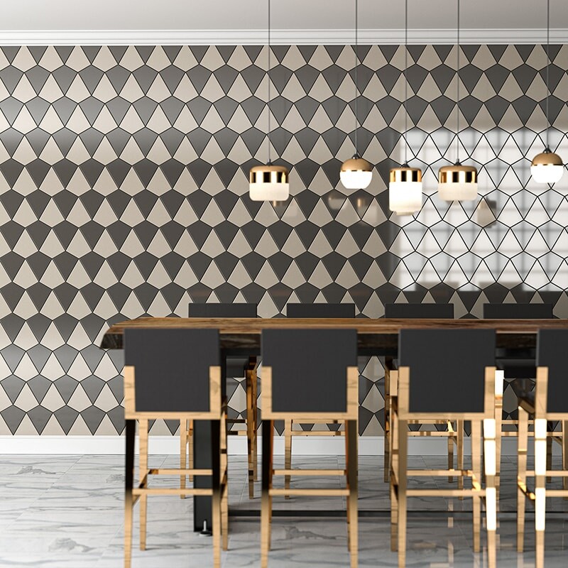 Latte Glossy Diamante Ceramic Tiles 6×6