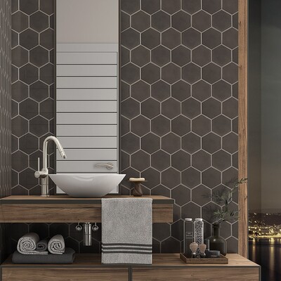 Barn Glossy Hexagon 5 Ceramic Tile 5 (DC00184)