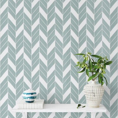 Witty Green Glossy Chevron Ceramic Tile 2×6 (DC00203) Satin Cotton Matte Chevron Ceramic Tile 2×6 (DC00273)