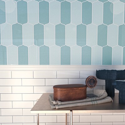 Jules Glossy Tear Field Ceramic Tile 3 5/8×8 (DC00217) Witty Green Glossy Tear Field Ceramic Tile 3 5/8×8 (DC00131)