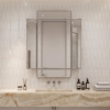 Royal White Glossy Reliefed Picket Ceramic Accent Tiles 2×6 (DC00228)