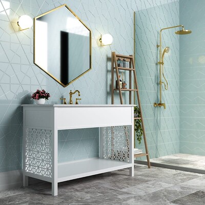 Jules Glossy Diamante Ceramic Tile 6×6 (DC00254)