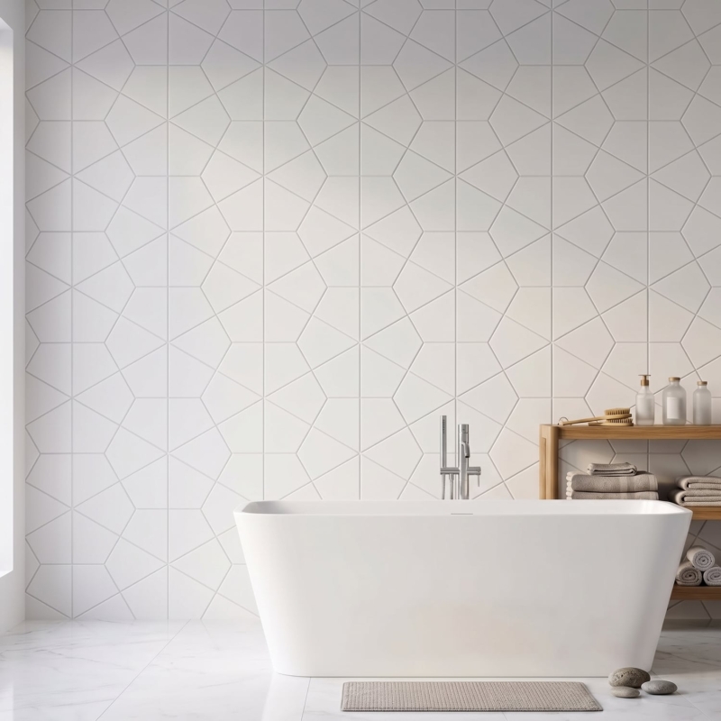 Satin Cotton Matte Diamante Ceramic Tile 6×6 (DC00255)