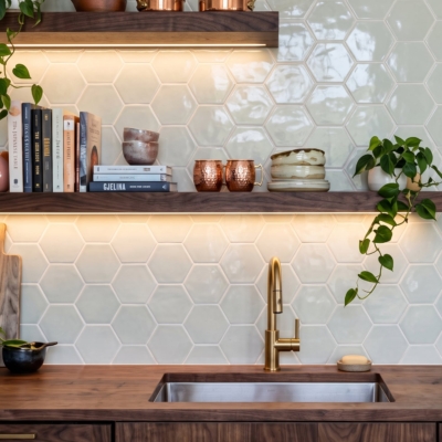 Cold Glossy Hexagon 5 Ceramic Tile 5 (DC00256)