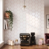 Royal White Glossy Hexagon 5 Ceramic Tile 5 (DC00259)
