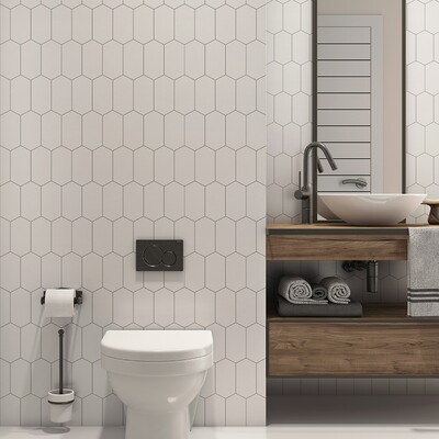 Satin Cotton Matte Picket Ceramic Tile 3×6 (DC00267)