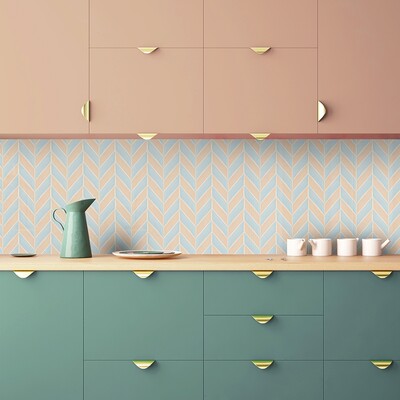 Honey Glossy Chevron Ceramic Tile 2×6 (DC00269) Jules Glossy Chevron Ceramic Tile 2×6 (DC00272)