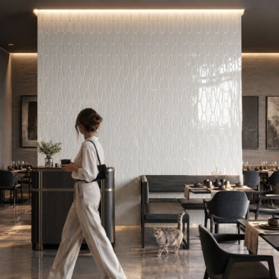 Cold Glossy Longest Hexagon Ceramic Tile 3×7 7/8 (DC00274)