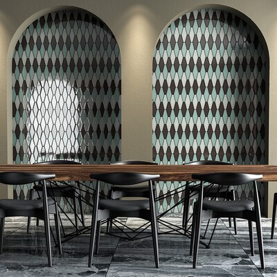 Cold Glossy Longest Hexagon Ceramic Tile 3×7 7/8 (DC00274) Barn Glossy Longest Hexagon Ceramic Tile 3×7 7/8 (DC00208) Witty Green Glossy Longest Hexagon Ceramic Tile 3×7 7/8 (DC00211)