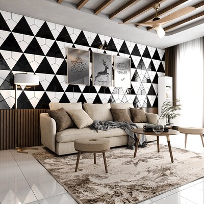 Black Glossy Diamante Ceramic Tile 6×6 (DC00356) Royal White Glossy Diamante Ceramic Tile 6×6 (DC00121)