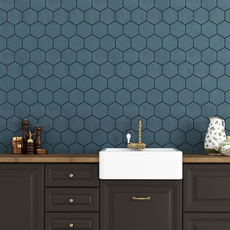 Maui Matte Hexagon 5 Glazed Terracotta Tiles 5×5
