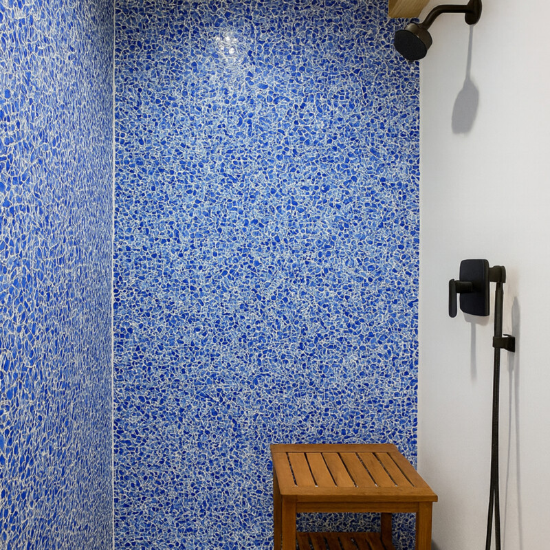 Azzurro Glossy Gloss Glass Mosaics 12×12