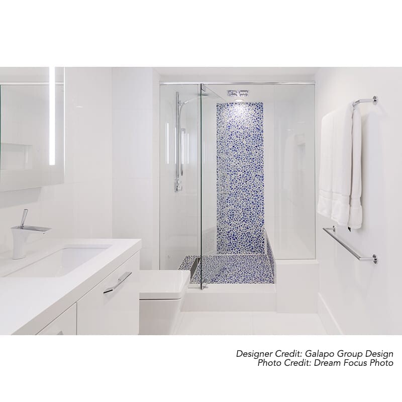 Azzurro Glossy Gloss Glass Mosaics 12×12