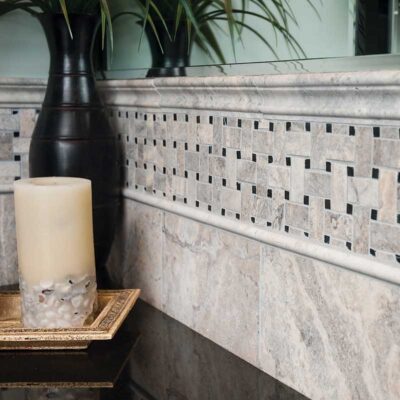 Silverado Honed Filled Basket Weave Travertine Mosaic 12×12 (MS00735)