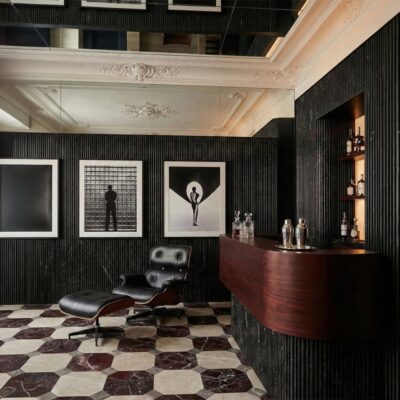 Iris Black Honed Thin Fluted Marble Accent Tiles 4×18 (ML01021)