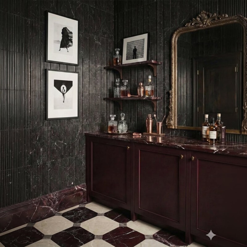 Iris Black Marble