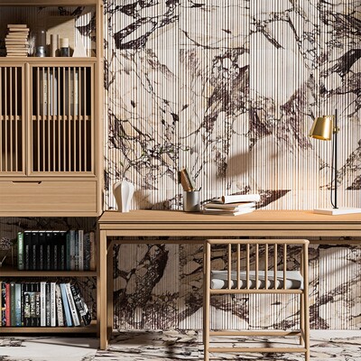 Calacatta Viola Honed Thin Fluted Marble Tile 18×36 (ML01035)