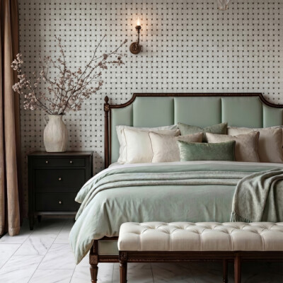 Arctic White, Avalon Polished Basket Weave Marble Mosaics 12×12 (MS00683) Room Scene Image