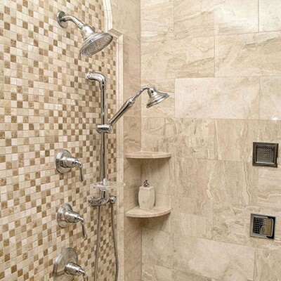 Diana Royal Polished 5/8×5/8 Marble Mosaic 12×12 (MS01171) Diana Royal Polished Cornice Marble Moldings 2×12 (ML00718) Diana Royal Polished Lattice Marble Mosaic 12×12 (MS01174) Diana Royal Polished Marble Tile 6×12 (TL15288)