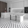 Snow White, Allure Multi Finish Steps 3d Marble Mosaics 11 7/8×12 1/2