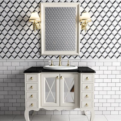 Snow White, Allure Multi Finish Steps 3d Marble Mosaic 14 9/16×14 15/16 (MS01779) Snow White Polished Marble Tile 2 3/4×5 1/2 (TL16373) Snow White Polished Marble Tile 12×12 (TL13308) Snow White Polished Andorra Marble Moldings 2×12 (ML00748)