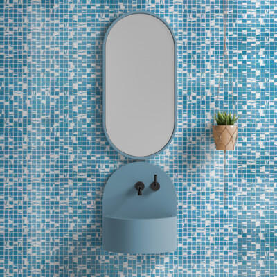 Gidget Blend Glossy 1×1 Ceramic Mosaic 12×12 (MS02180)