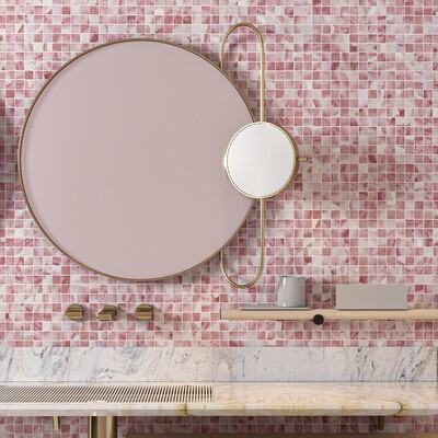 Kiss Me Quick Blend Matte 1×1 Ceramic Mosaic 12×12 (MS02181)