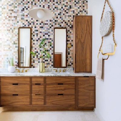 Blend Honed San Tropez Marble Mosaics 12×12 (MS02197) Room Scene Image