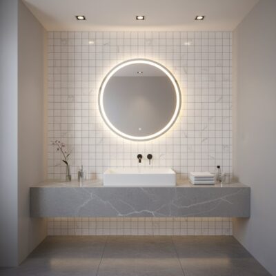 Snow White Honed 2×2 Marble Mosaics 12×12 (MS02321)