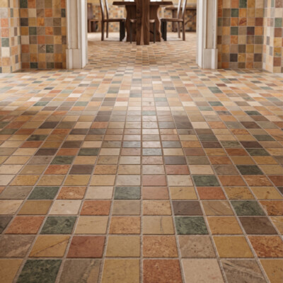 Ariana Honed 2×2 Limestone Mosaics 12×12 (MS02615) Room Scene Image