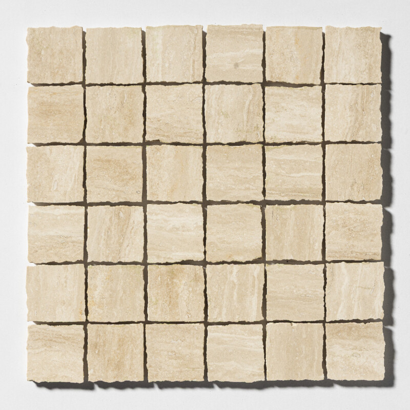 Roman Honed Hand Clipped Travertine Mosaics 12×12 (MS02858)