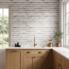 Snow White,Calacatta Green Honed Mod Stripes Marble Mosaics 12×12 (MS02900)