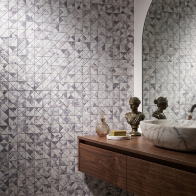 Lilac Honed Devon Marble Mosaics 12 1/2×12 1/2 (MS02924)