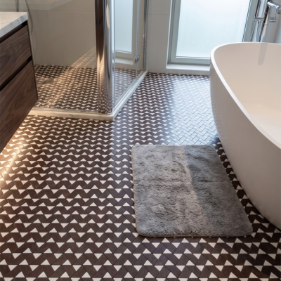 Snow White,Aegean Red Honed Monte Marble Mosaics 12 3/8×12 3/8 (MS02933)