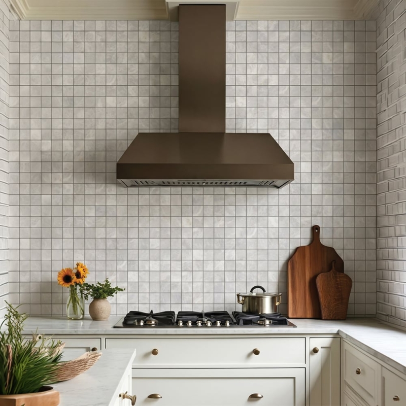 Vanilla Celeste Honed 2×2 Marble Mosaics 12×12 (MS02976)