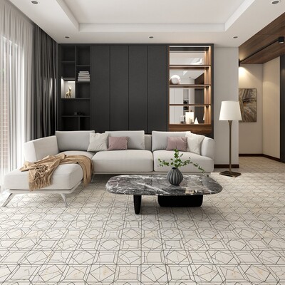 Calacatta Amber Honed Palazzo Marble Mosaic 12×12 (MS60017)