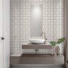 Royal White Glossy Crosshatch Ceramic Mosaics 12×12