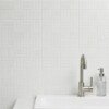 Royal White Glossy Crosshatch Ceramic Mosaics 12×12