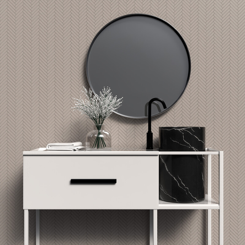 Simons Matte Herringbone 5/8×3 Glazed Terracotta Mosaics 10 7/16×12 13/16