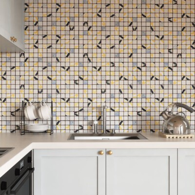 Antiqued Blend Multifinish 2×2 Glazed Terracotta Mosaics 12×12 (MS80029) Room Scene Image