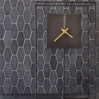 Basalto Honed Elongated Hexagon Basalt Mosaic 10×12 1/4 (MS90265)