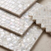 Mother Of Pearl Polished 3/5×1 Mini Staggered Iridescent Shell Mosaics 12×12 (MS90308) Mother Of Pearl Polished 5/8×1 1/4 Herringbone Iridescent Shell Mosaics 10 5/8×11 7/32 (MS90306) Mother Of Pearl Polished Scallop Iridescent Shell Mosaics 12×12 (MS90307) Mother Of Pearl Polished 1×1 Iridescent Shell Mosaics 12×12 (MS90309)