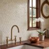 Calacatta Amber Honed Broken Joint Marble Mosaics 11 3/4×12 (MS90865)