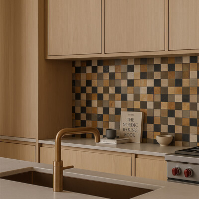 Multicolor Multi Finish 2×2 Limestone Mosaic 12×12 (MS90901)