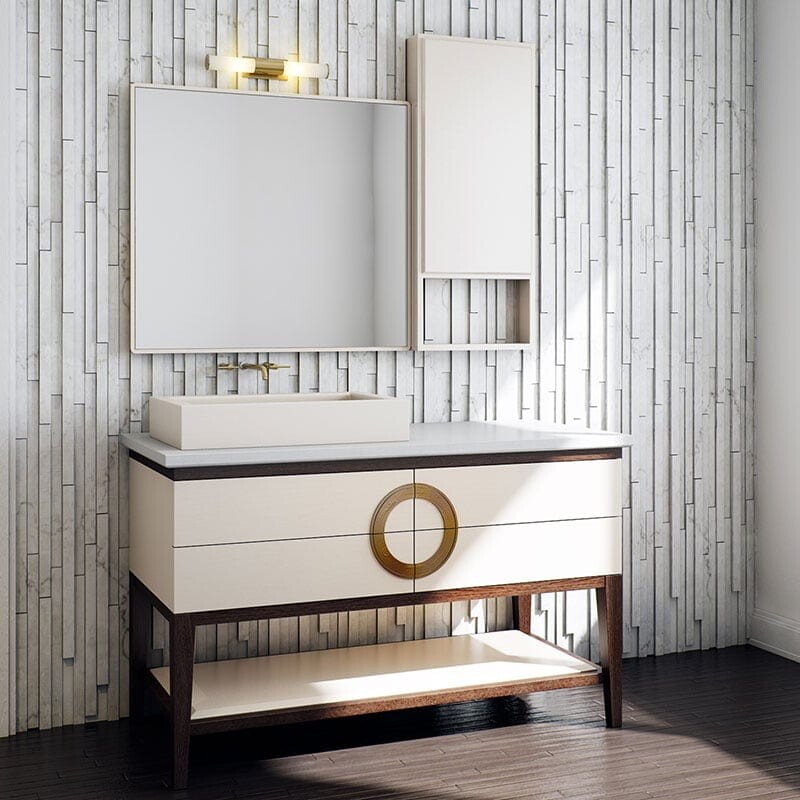 Linen White Malabar Bathroom Vanities 16×38