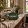 Verde Tia Honed Fluted Marble Sink 18×6 (SN00253)